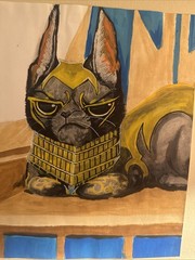 Grumpy Egyptian Cat – Acrylic -11×14