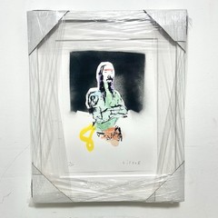 Anthony Lister Hand Embellished watercolor Print ‘Boat Ramp Man’ 17/100 W/ COA