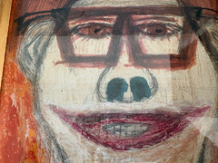 Larry Bissonnette b. 1957 Outsider Art Painting 1983