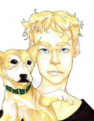 „Dashing Chihuahua and Ryan“ art illustration 11 x 8.5 Community life