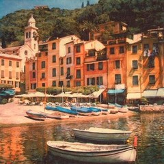 Ernesto Rodriguez, „Portofino Bay“ 10/295, giclee on paper, Unframed