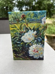4×6 Canvas Print Impressionist Painting Wood Base .75 Inch Thick Pretty Decor