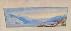 Continental Watercolour C 1827/37 Signed Moia in original Gesso Frame