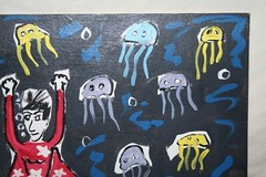 JELLYFISH KIKEE BLUE & DISCO Jr CHARLIE FAST OUTSIDER POLITICAL FOLK POP ART