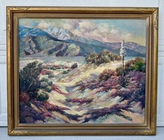 Frances Upson Young (1870 – 1950) Oil Painting The Edge of the Desert