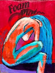 COLORFUL LADIES 18″ X 24″ CANVAS Painting LISTED Artist SWARTZMILLER DNA SIGNED