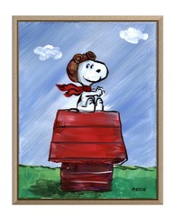 Atherton 11×14 Original Pop Art Acrylic Painting „Baron Snoopy“ hand signed