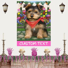 Australian Terrier Dog Canvas .75″ Personalized Digital Painting NWT