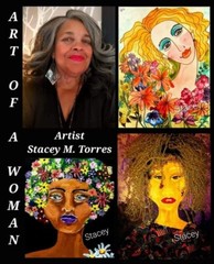 ACEO, Portrait Ink & Colored Pencils on Watercolor Paper Black Art, Motherhood
