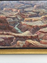 Antique Grand Canyon Painting Landscape Unsigned Nell Walker Warner 1930’s Oil