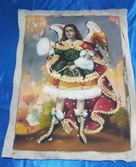peruvian painting in oil on canvas andean culture cusco 15.5″ x 12″