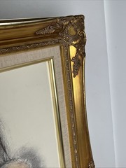 Pastel & Charcoal Art Mother w’ Child Artist Levin 1975 BEAUTIFUL VINTAGE FRAME