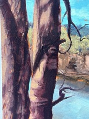 5”x7”- Original Oil Painting Landscape Water Nature Park Saint Croix River Mikah