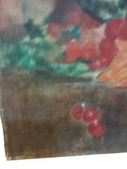 Vintage Oil Painting The Boy With Cherries After Manet By Patricia Morone