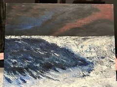 Sea Abstract Oil Painting, Ocean Arts, Beach House Art/original Sea And Sky ￼