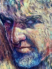 ALAIN DONATE Original Oil CANVAS PAINTING CUBAN ARTIST SURREAL 60″X 48″ C.O.A