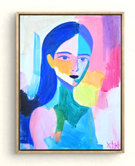 9×12 Figurative Art Modern Abstract Expressionism Xtn Original Canvas Painting