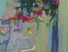 Oil painting Street Ukrainian painter Canvas Decor Unframed original landscape