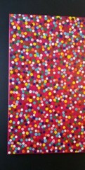 PAINTING ARTWORK 16″ x 20″ CANVAS ABSTRACT ART WALL DECOR OH HAPPY DAY Dots
