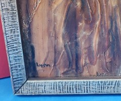 Brazelton Gallery Lynn Brazelton Owl Halloween Painting Signed 25 x 7″