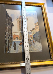 Stanislas Fabijanski Watercolor St. Florian’s Gate Kraków Polish Artist Signed