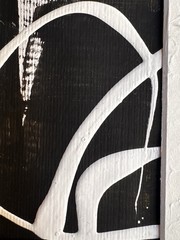 5×7 Unframed Acrylic Modern Abstract Painting. Matted And Ready To Frame. Signed