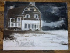 Amityville Horror Haunting Painting Canvas Hand Painted Original Only One 24×18