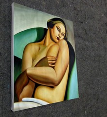 20×24 inches Rep. Tamara De Lempicka stretched Oil Painting Canvas Handmade A30D