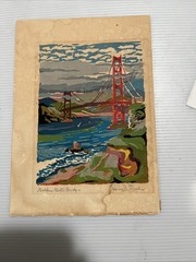harry d reeks cable car scene san francisco painting date creation 1950-1969