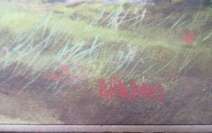 STUNNING ANTIQUE FRAMED IMPRESSIONIST LANDSCAPE WATER COLOR PAINTING # 2