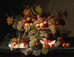 Flower Fruit Still Life Classic Oil painting Art Giclee Printed on canvas P367