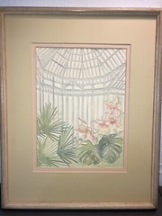 Susan Zytkewick Watercolor Emboss Paper Signed 9/350 16” 20” Frame no glass