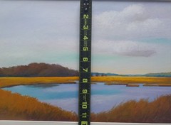 JANE LINCOLN CAPE CODE MASS „STILL WATERS“ PASTEL/PAPER EXHIBITED CUSTOM FRAMED
