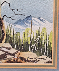 Pair Of Ann Sproul Watercolor Paintings Framed 11″ x 13″ Southwestern Scene