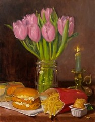 McDonald’s Fish & Nuggets (Hand Embellished) By VERRIER Still life oil painting