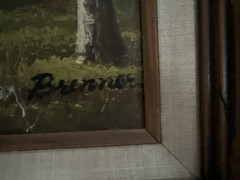 Brenner Oil Painting on Canvas of Pastoral Landscape H3