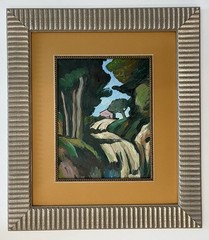Marsden Hartley Mixed Media/Oil On Paper 1877- 1943 in the style of Art framed
