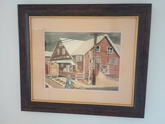 Editha Spencer ORIGINAL WATERCOLOR Framed Train Depot San Fran, Signed 30″X25″