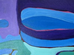 Visionary Expressionist Dream Painting By New York Outsider Artist Louise Abrams