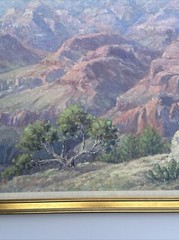 ANTIQUE AMERICAN IMPRESSIONIST PAINTING 1930 GRAND CANYON LARGE CHESTER SCHROCK