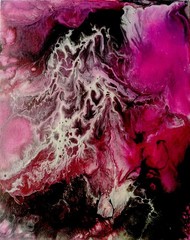 Original Acrylic Pour Art Flow Art On Canvas Panel Abstract