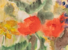 Gerhard Schulte-Dahling Study Flowers Expressionism Watercolor Paper