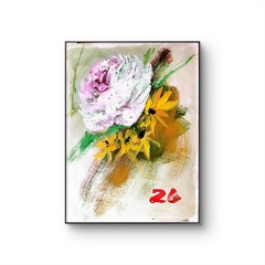Abstract Pop Art Canvas Painting Modern Design 9×12 Paper