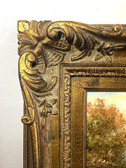 Framed Landscape Painting Oil on Canvas 20 1/2″ x 24 3/4″ Signed April