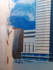1960’s Org Watercolor Desing Rendering Commercial Mulit Story Complex RRGTS