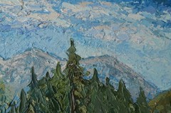 Oil painting „Summer“ format 20*30 centimeters. Сanvas on cardboard. 2023