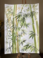 Original paintings Bamboo 60/42cm oriental japanese chinese brush painting sumie