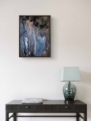 Original Abstract Landscape 11×14 Signed Acrylic Canvas Moody Gray Home Decor 10