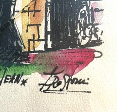 Two Framed Quebec City Watercolors Signed Vintage Mid Century