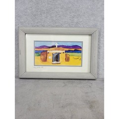 David Edmund Vargas Signed Adobe Mission Watercolor Painting 1997 Southwestern